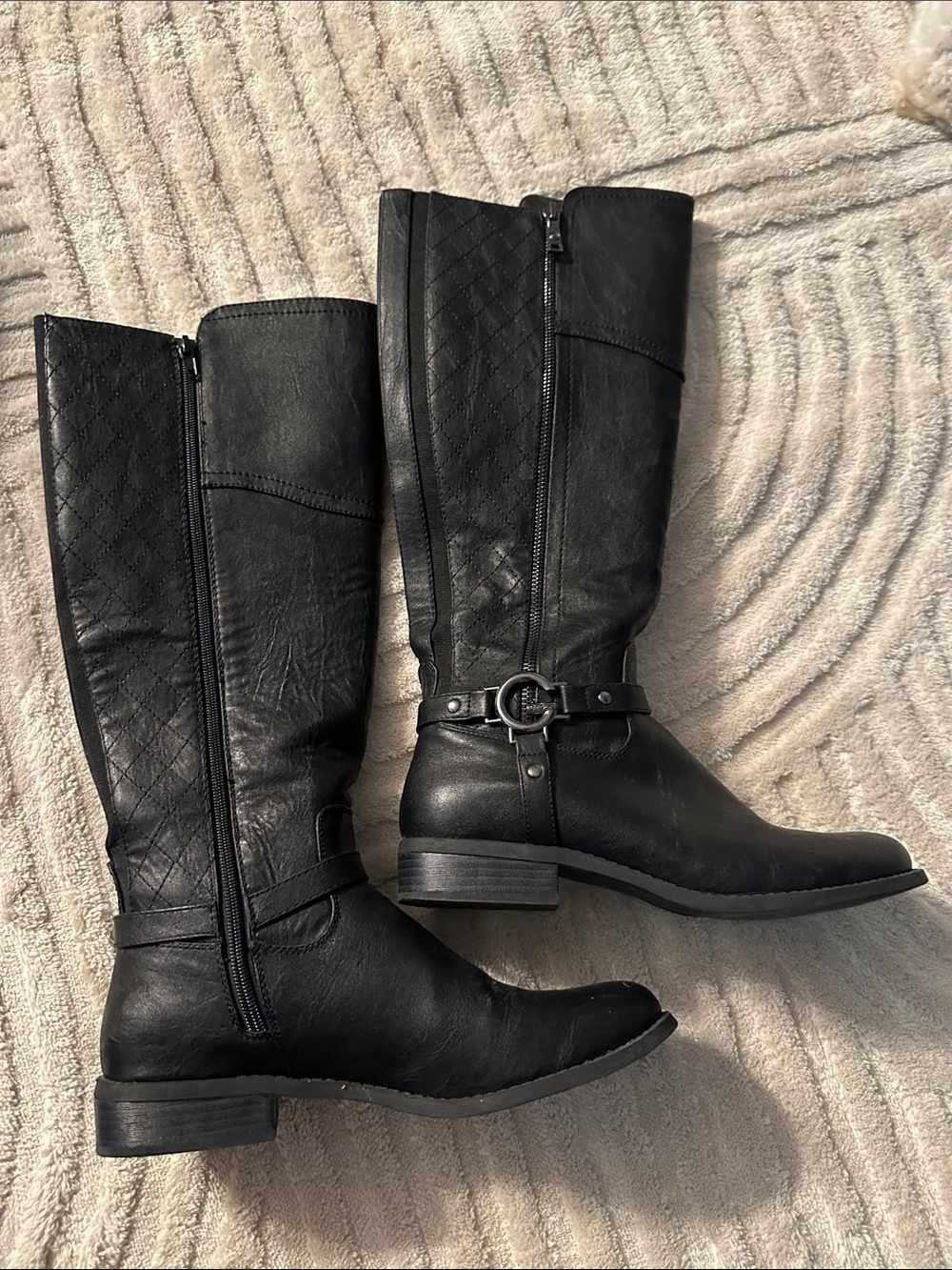 GBG LOS ANGELES Womens Black Harlea Riding Boot